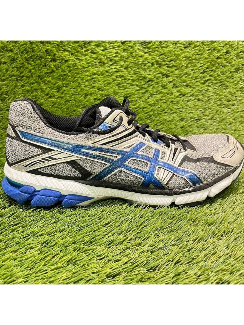 Asics GT-1000 Mens Size 11.5 Gray Blue Silver Athletic Running Shoes Sneakers